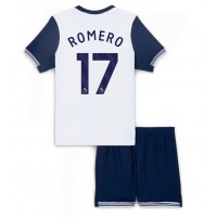 Camiseta Tottenham Hotspur Cristian Romero #17 Primera Equipación para niños 2024-25 manga corta (+ pantalones cortos)